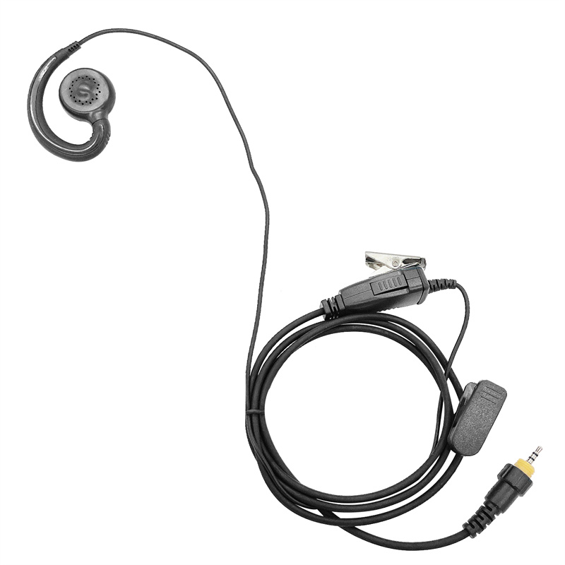 Wired Earphone Mic - หูฟัง CLP1010สำหรับโมโตโรล่าวอล์คกี้ทอล์คกี้วิทยุ2ทางพร้อมวงแหวน C หูฟังสายเดี่ยวและไมโครโฟน PTT