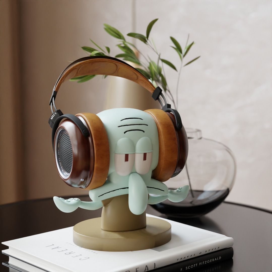 Headphone Stand Desk - ที่วางหูฟังการ์ตูนสพันจ์บ็อบ สแควร์แพนท์ส สควิดวอร์ด สำหรับวางหูฟังบนโต๊ะทำงาน ช่วยจัดระเบียบหูฟัง