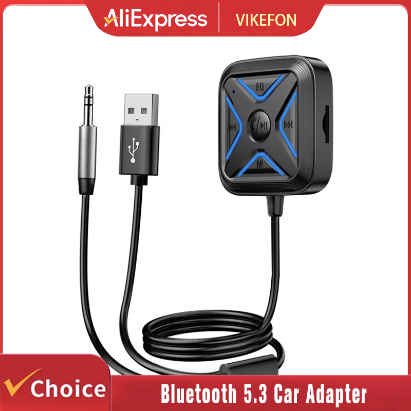 Bluetooth Adapter Receiver - อะแดปเตอร์บลูทูธ 5.3 สำหรับรถยนต์ อะแดปเตอร์ AUX 3.5