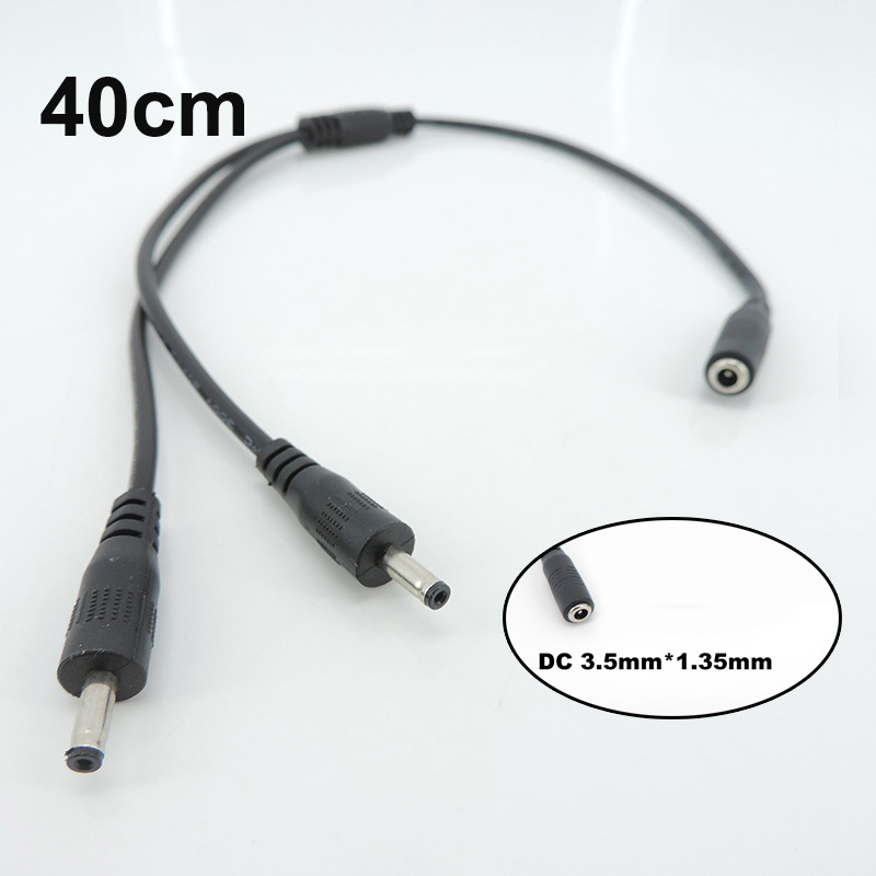 Cable Extension 3.5 - ขั้วต่อไฟกระแสตรง3.5*1.35มม. สายแยก Y ตัวผู้ไปยังตัวเมีย2สายชาร์จปลั๊กหัวเสียบสำหรับกล้องวงจรปิดกล้องเราเตอร์ K5
