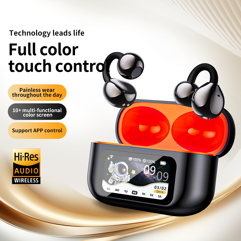 Usb C Earphone - หูฟังแปลภาษา AI ไร้สายแท้ พร้อมจอแสดงผล LED และเคสชาร์จไร้สาย