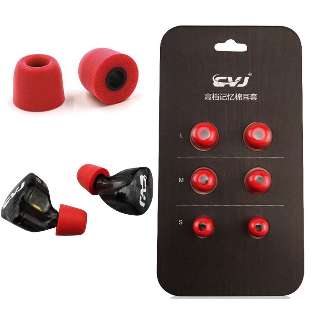 Earphone Foam Tip - 3คู่อัพเกรดแยกเสียงรบกวนสวมสบายแผ่นรองหูโฟมจำรูปสำหรับหูฟังแบบเสียบหูหูฟังแบบถอดเปลี่ยนได้