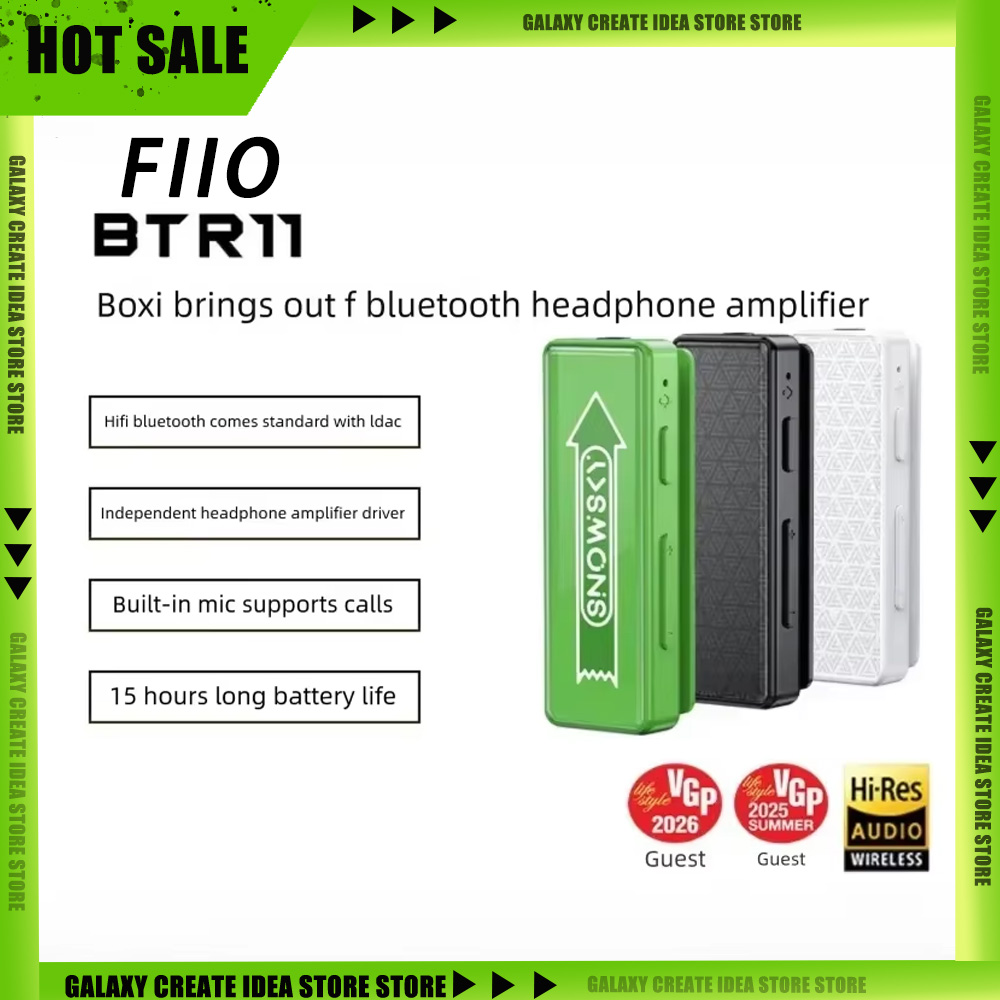 Wired Earphone Mic - FiiO BTR11 เครื่องรับสัญญาณเสียงบลูทูธในรถยนต์ Aux อะแดปเตอร์หูฟังไร้สาย Lossless