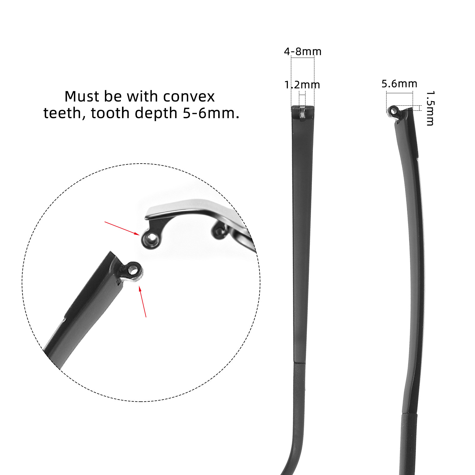 Silicone Ear Tip Replacement - จุกซิลิโคนนุ่มสำหรับขาแว่นตา ป้องกันการลื่น รองรับหู ใช้แทนจุกเดิมได้ อุปกรณ์เสริมสำหรับแว่นตา