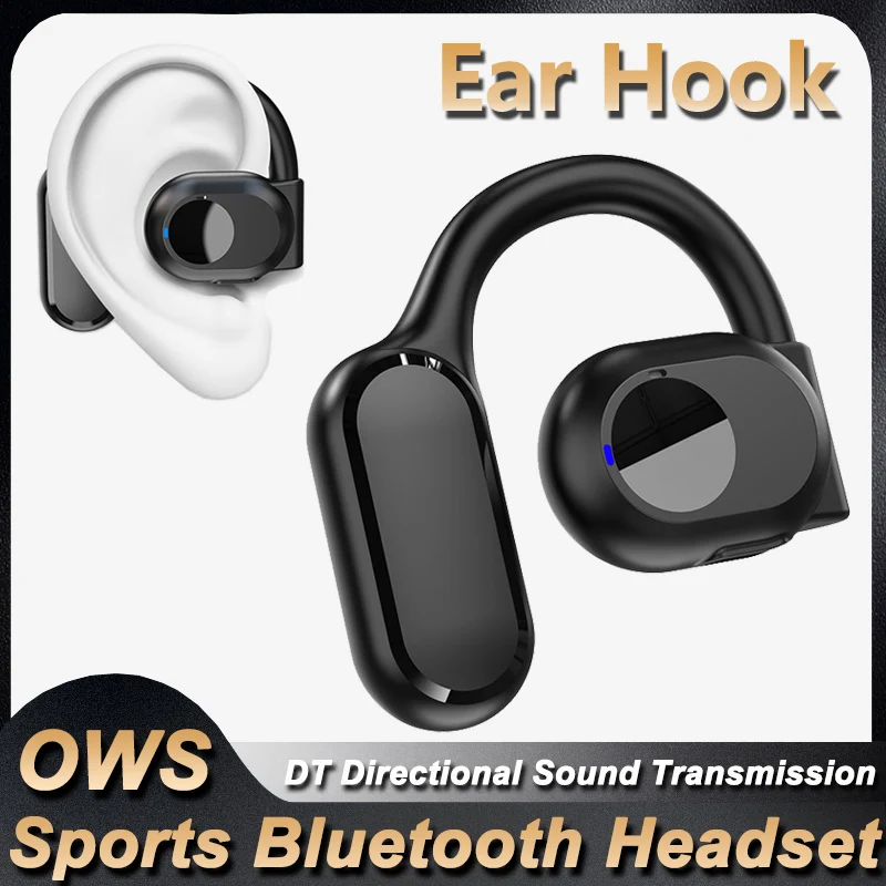 Bluetooth Headset On Ear - หูฟังไร้สายบลูทูธแบบนำเสียงผ่านอากาศพร้อมไมโครโฟน แฮนด์ฟรีตัดเสียงรบกวน สำหรับขับรถ