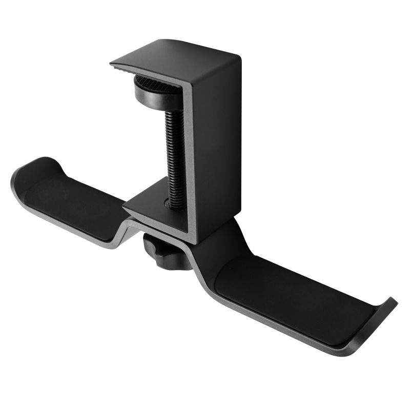 Headphone Stand Desk - ขาตั้งหูฟังแบบคู่ใต้โต๊ะ, ที่แขวนหูฟังสำหรับเล่นเกมบนโต๊ะคอมพิวเตอร์แบบยูนิเวอร์แซล, หมุนได้ 360 องศา, ที่วางหูฟัง