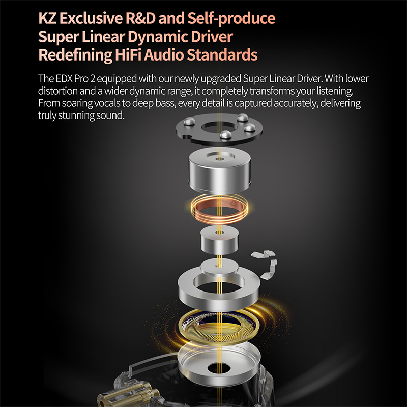 KZ EDX Pro 2 ไดรเวอร์ไดนามิกแบ - In Ear Monitor Iem บทวิจารณ์และราคา