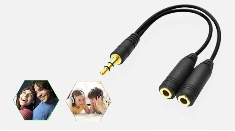 หูฟัง Splitter, 3.5 มม. สายต่อ - Earphone Splitter Jack บทวิจารณ์และราคา