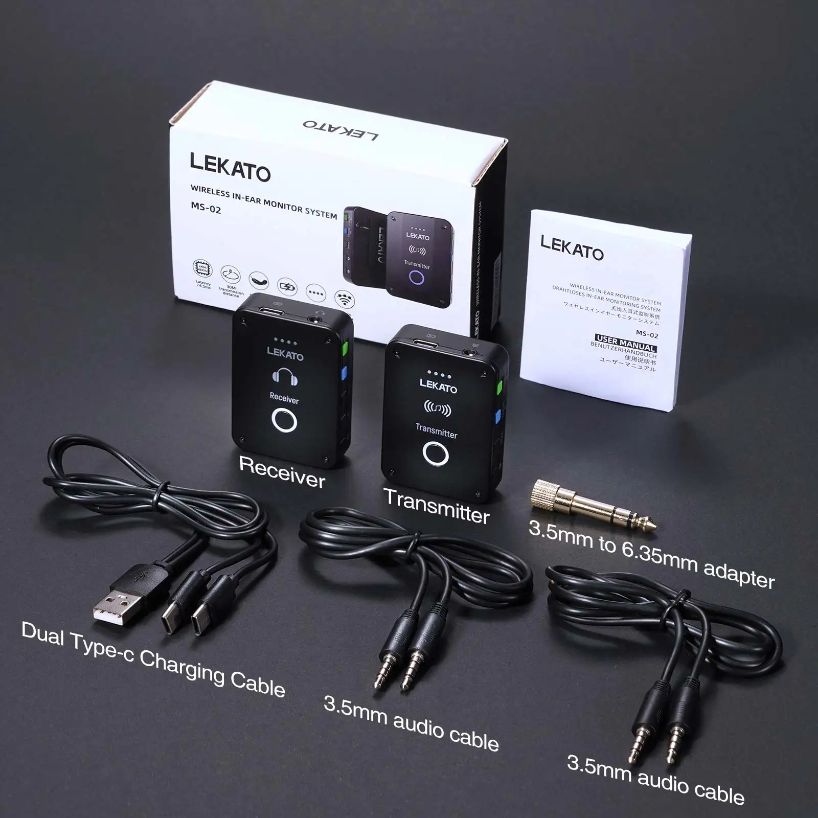 Lekato Ms-02 ไร้สาย Iem System - In Ear Monitor Iem บทวิจารณ์และราคา