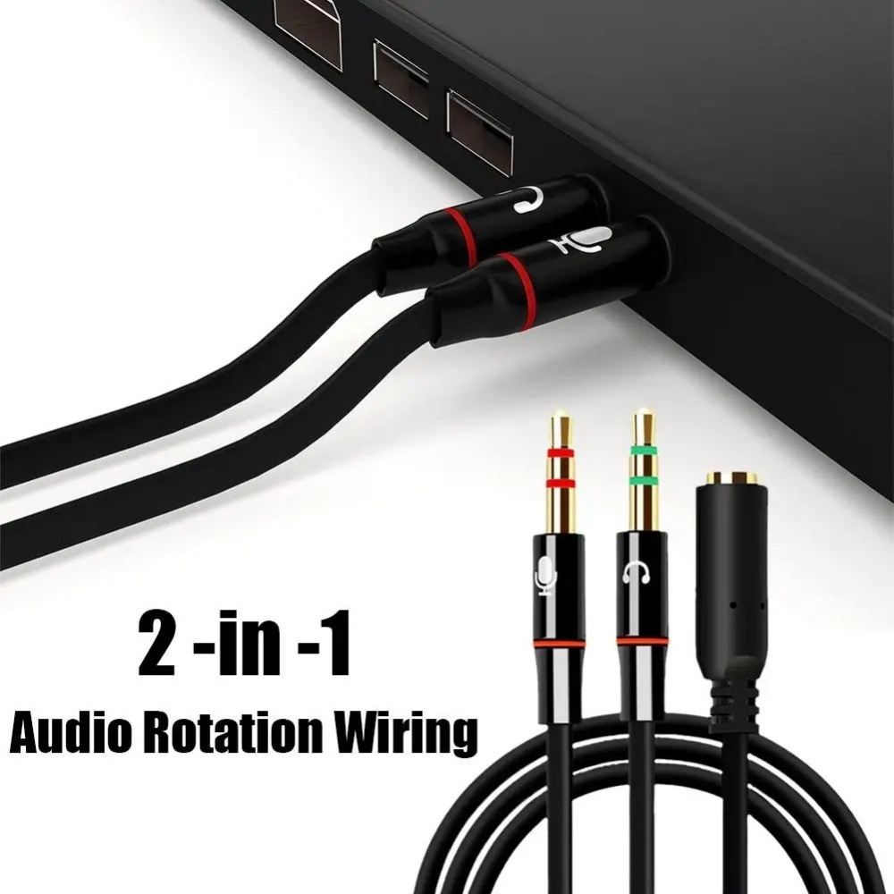 ตัวแยกสัญญาณเสียงไมโครโฟนหูฟัง - Audio Splitter Y บทวิจารณ์และราคา