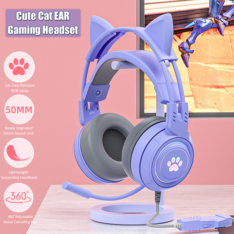 ชุดหูฟังสำหรับเด็กผู้หญิงสีชมพ - Gaming Headset Rgb บทวิจารณ์และราคา