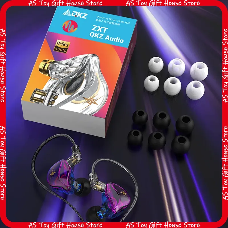 หูฟังแบบมีสาย QKZ ZXT สำหรับใส - Wired Earphone Mic บทวิจารณ์และราคา
