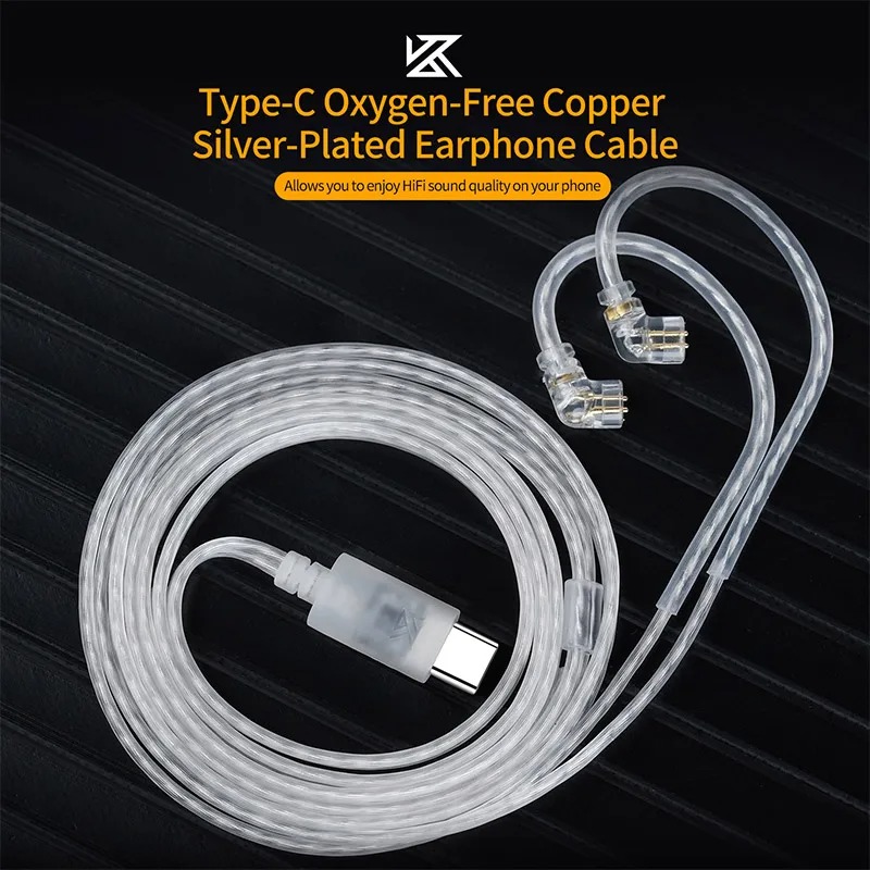 KZ หูฟัง Type-c 2PIN สาย Silve - Wired Earphone Mic บทวิจารณ์และราคา